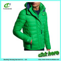 nova moda moda jaqueta acolchoada para homens de cor verde